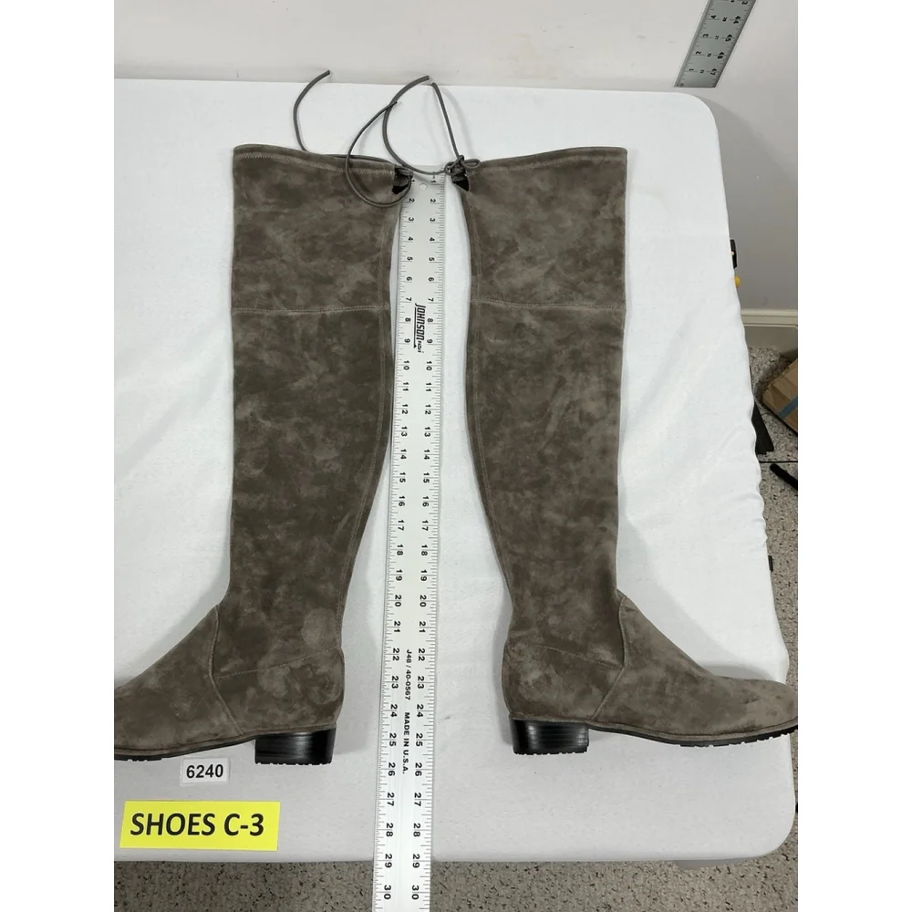 Womans ABCD Kaitlyn Pan Pullon Otk Riding Boots Size 9 M Gray NWOT